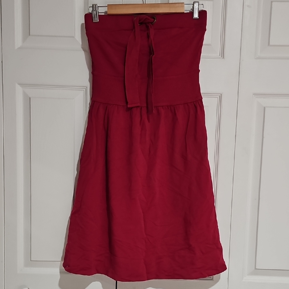 Allihop Strapless Midi Dress with Side Pockets | Size S